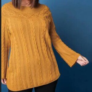 Jessica London Mustard Colored Sweater